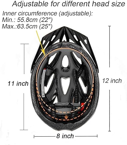 Adult Bike Helmet - One-Piece Adjustable Safety Protection for Mountain & Road Bikes