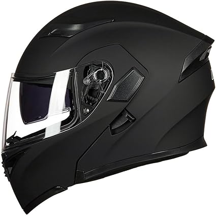 Motorcycle Dual Visor Flip up Modular Full Face Helmet DOT 6 Colors