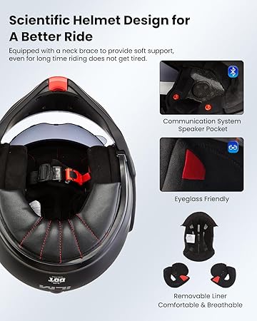 Vintage Full Face Modular Motorcycle Helmet for Adults Men ATV UTV Snowmobile with 180° Reversible Chin Guard DOT