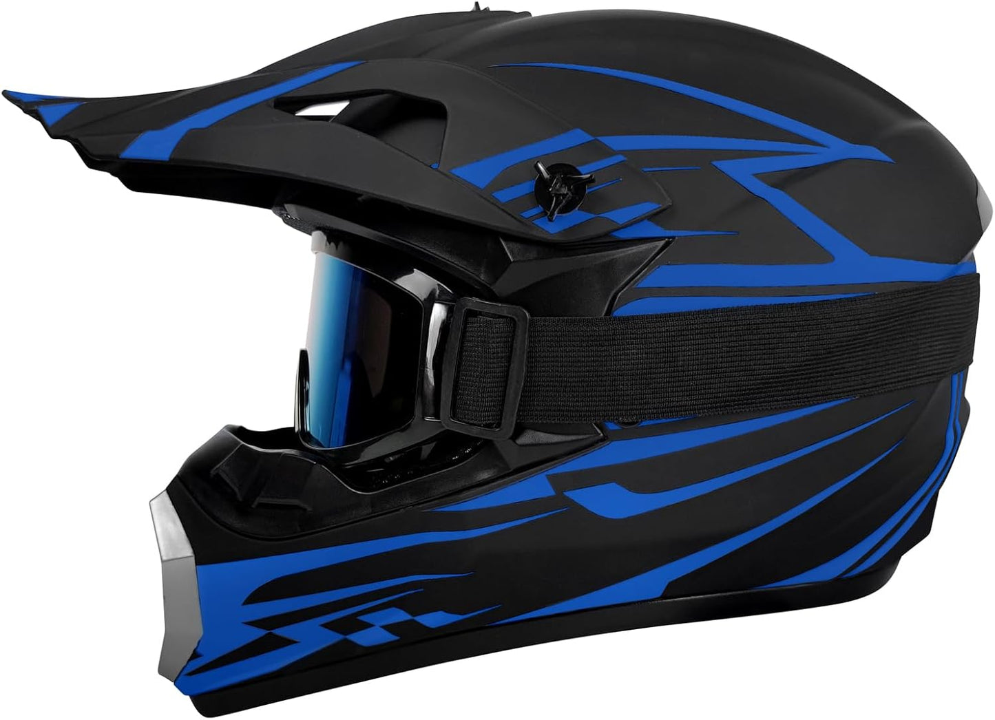 Youth & Kids Full Face Motocross Helmet DOT Approved - ATV Dirt Bike BMX MX Off-Road Helmet with Goggles Gloves Mask Set